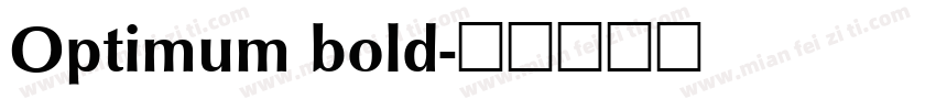 Optimum bold字体转换